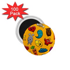 Graffiti Characters Seamless Ornament 1 75  Magnets (100 Pack)  by Amaryn4rt