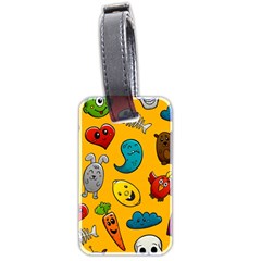 Graffiti Characters Seamless Ornament Luggage Tag (two Sides) by Amaryn4rt
