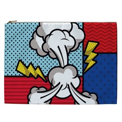 Rays Smoke Pop Art Style Vector Illustration Cosmetic Bag (xxl) by Amaryn4rt