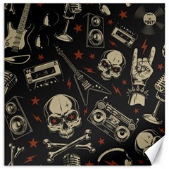 Grunge Seamless Pattern With Skulls Canvas 16  X 16  by Amaryn4rt