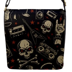 Grunge Seamless Pattern With Skulls Flap Closure Messenger Bag (s) by Amaryn4rt