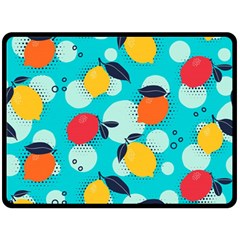 Pop Art Style Citrus Seamless Pattern Fleece Blanket (large)  by Amaryn4rt