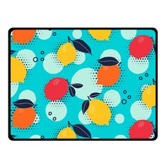 Pop Art Style Citrus Seamless Pattern Fleece Blanket (small) by Amaryn4rt