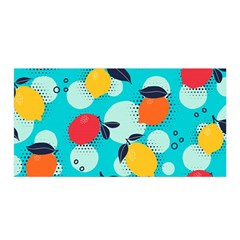 Pop Art Style Citrus Seamless Pattern Satin Wrap by Amaryn4rt