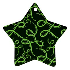 Snakes Seamless Pattern Star Ornament (two Sides) by Amaryn4rt