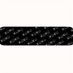 Xoxo Black And White Pattern, Kisses And Love Geometric Theme Large Bar Mats by Casemiro