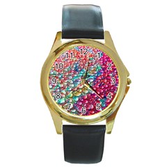 Rainbow Support Group  Round Gold Metal Watch