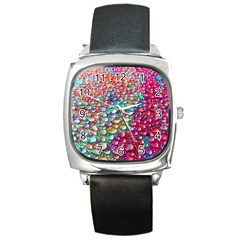 Rainbow Support Group  Square Metal Watch by ScottFreeArt