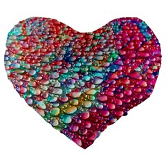 Rainbow Support Group  Large 19  Premium Heart Shape Cushions by ScottFreeArt