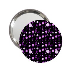 Purple, Pink Bokeh Dots, Asymmetric Polka Dot With Modern Twist 2 25  Handbag Mirrors by Casemiro