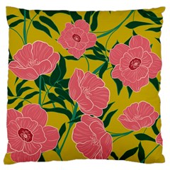 Pink Flower Seamless Pattern Large Flano Cushion Case (two Sides) by Amaryn4rt