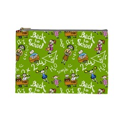 Seamless Pattern With Kids Cosmetic Bag (large) by Amaryn4rt