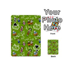 Seamless Pattern With Kids Playing Cards 54 Designs (mini) by Amaryn4rt