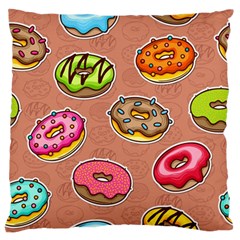 Doughnut Doodle Colorful Seamless Pattern Standard Flano Cushion Case (two Sides) by Amaryn4rt