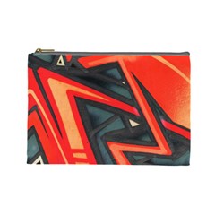 Graffiti Detail Wallpaper Texture Background Cosmetic Bag (large) by Amaryn4rt