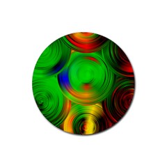 Pebbles In A Rainbow Pond Rubber Coaster (round) 