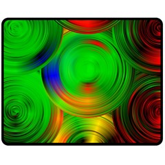 Pebbles In A Rainbow Pond Fleece Blanket (medium)  by ScottFreeArt