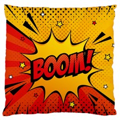 Explosion Boom Pop Art Style Large Flano Cushion Case (two Sides) by Amaryn4rt