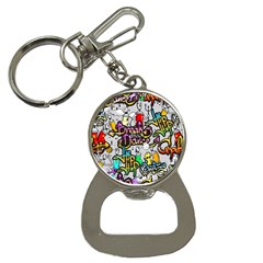 Hip Hop Background Bottle Opener Key Chain by Amaryn4rt