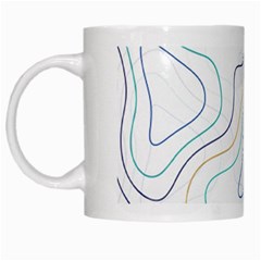 Abstract Colorful Topographic Map Design Vector White Mugs