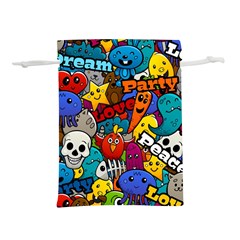 Graffiti Characters Seamless Pattern Lightweight Drawstring Pouch (m) by Amaryn4rt