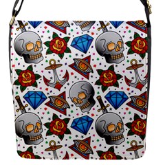 Full Color Flash Tattoo Patterns Flap Closure Messenger Bag (s) by Amaryn4rt