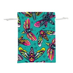 Vintage Colorful Insects Seamless Pattern Lightweight Drawstring Pouch (s) by Amaryn4rt