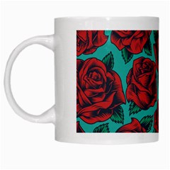 Vintage Floral Colorful Seamless Pattern White Mugs