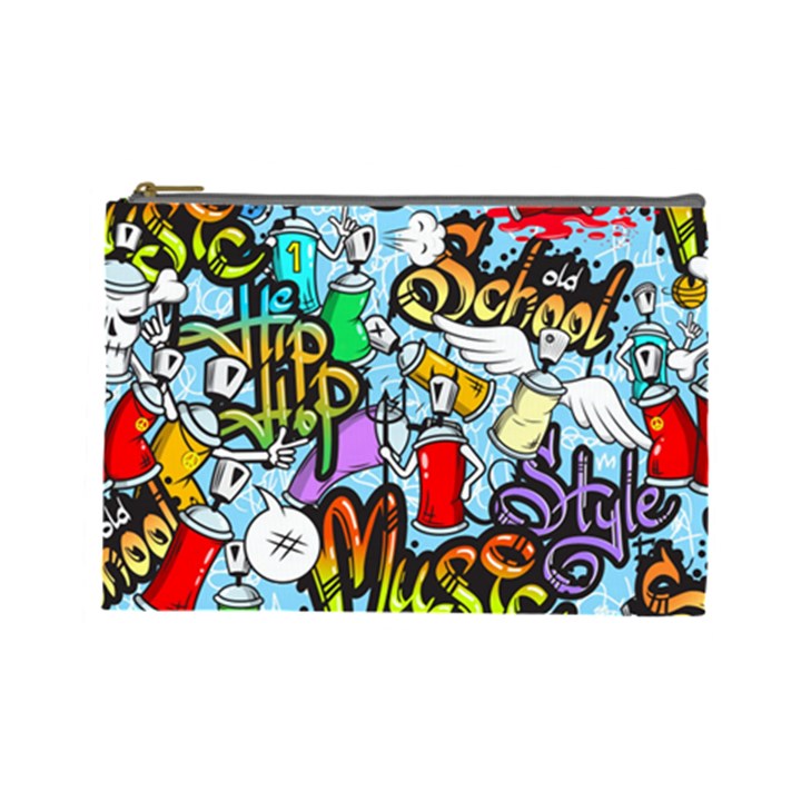 Graffiti Characters Seamless Pattern Cosmetic Bag (Large)