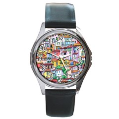 Menton Old Town France Round Metal Watch