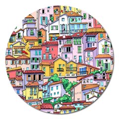 Menton Old Town France Magnet 5  (round) by Amaryn4rt