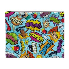 Comic Elements Colorful Seamless Pattern Cosmetic Bag (xl) by Amaryn4rt