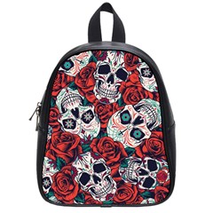 Vintage Day Dead Seamless Pattern School Bag (small) by Amaryn4rt