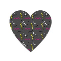 Gray Pattern Heart Magnet by Saptagram