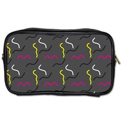 Gray Pattern Toiletries Bag (one Side) by Saptagram