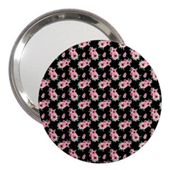 Floral Print 3  Handbag Mirrors by Saptagram