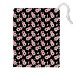 Floral Print Drawstring Pouch (5xl) by Saptagram