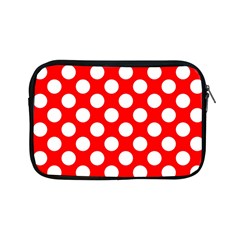 Large White Polka Dots Pattern, Retro Style, Pinup Pattern Apple Ipad Mini Zipper Cases by Casemiro