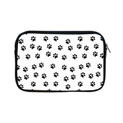 Dog Paws Pattern, Black And White Vector Illustration, Animal Love Theme Apple Ipad Mini Zipper Cases by Casemiro