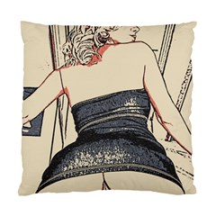 Bedroom Invitation, Kinky Blonde Girl Illustration, Naughty Sketch Standard Cushion Case (one Side) by Casemiro