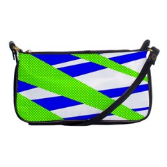 Abstract triangles pattern, dotted stripes, grunge design in light colors Shoulder Clutch Bag