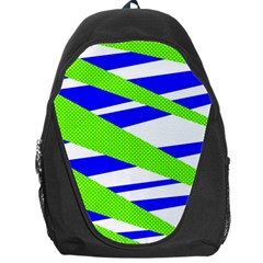 Abstract triangles pattern, dotted stripes, grunge design in light colors Backpack Bag