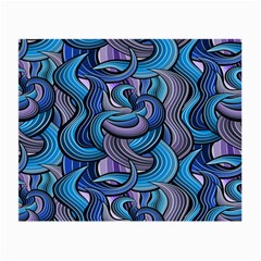 Blue Swirl Pattern Small Glasses Cloth by designsbymallika