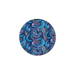 Blue Swirl Pattern Golf Ball Marker by designsbymallika