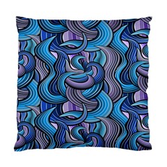 Blue Swirl Pattern Standard Cushion Case (two Sides) by designsbymallika