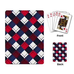 Checks Pattern Blue Red Playing Cards Single Design (rectangle) by designsbymallika