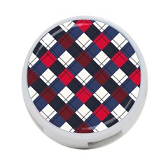 Checks Pattern Blue Red 4-port Usb Hub (two Sides) by designsbymallika