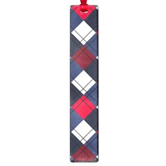 Checks Pattern Blue Red Large Book Marks by designsbymallika