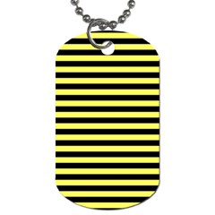 Wasp Stripes Pattern, Yellow And Black Lines, Bug Themed Dog Tag (two Sides) by Casemiro