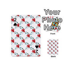 Poppies Pattern, Poppy Flower Symetric Theme, Floral Design Playing Cards 54 Designs (mini) by Casemiro